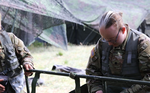 Illinois National Guard builds showers at Exercise Northern Strike 2023