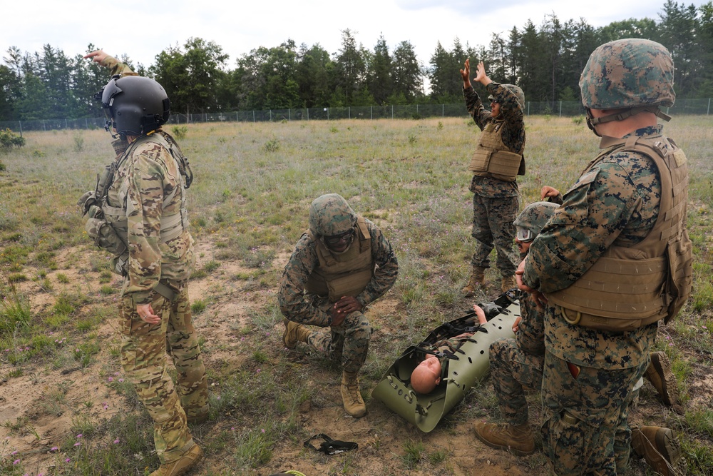 Personnel Retrieval and Processing Company, Combat Logistics Battalion 45, Conduct Joint Training during Northern Strike 2023