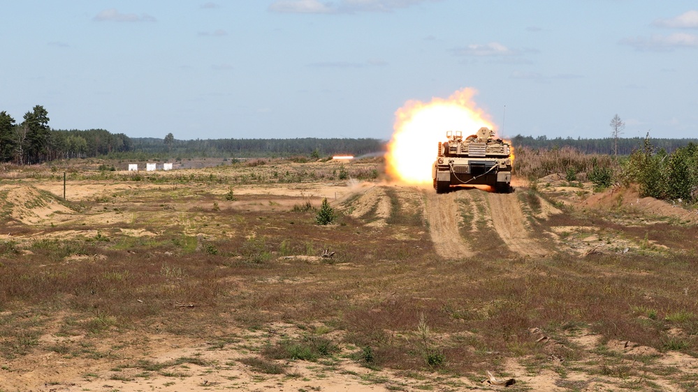 1-8 Cavalry Regiment Abrams crews conduct weapons qualification in Pabrade, Lithuania