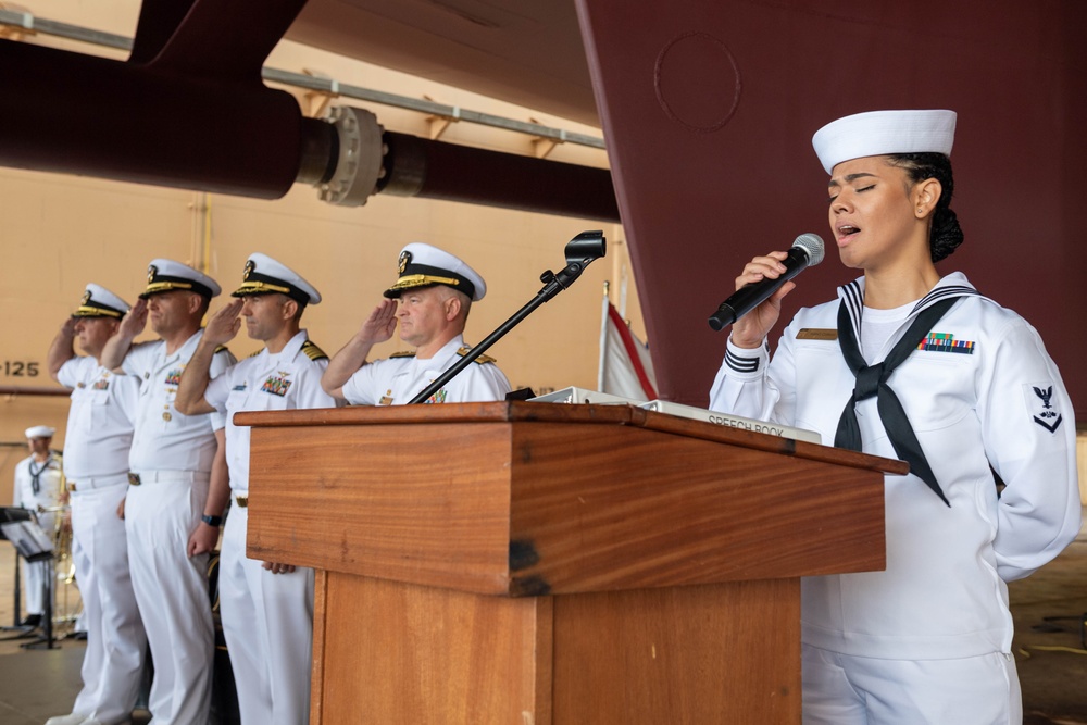 USS Essex Holds Change of Command Ceremony