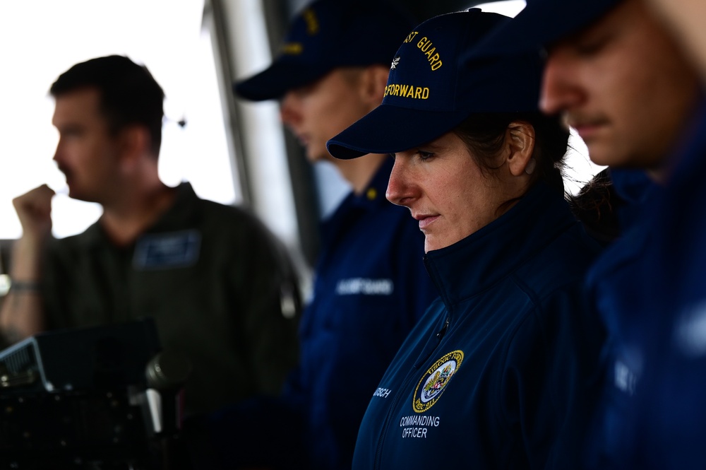 U.S. Coast Guard Cutter Forward ( WMEC 911) departs Halifax, Nova Scotia for Op Nanook