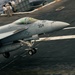 An F/A 18E recovers on the flight deck of USS Carl Vinson (CVN 70)