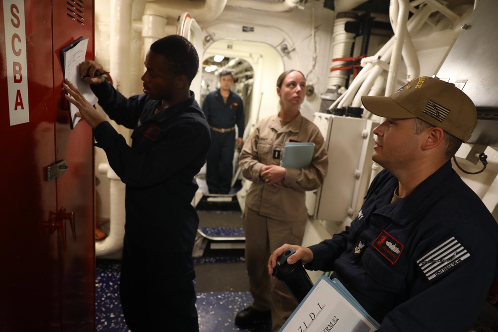 Sailors Perform A Zone Inspection