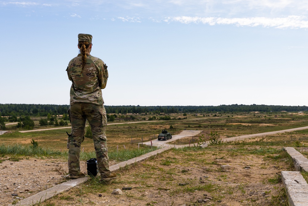 Task Force Ivy Soldiers conduct mounted gunnery training in Latvia