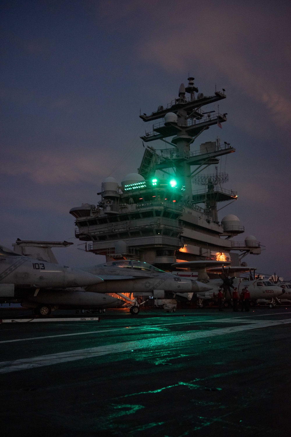 USS Ronald Reagan (CVN 76) Sailors conduct daily flight operations