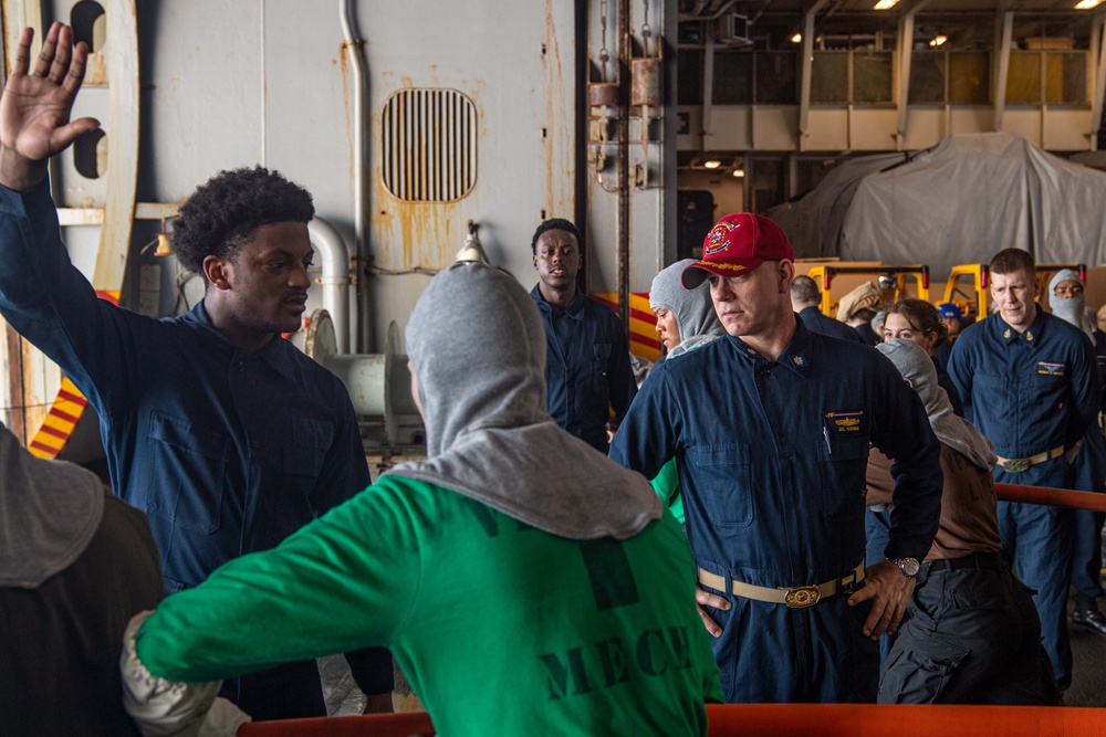 USS Ronald Reagan (CVN 76) conducts general quarters drill