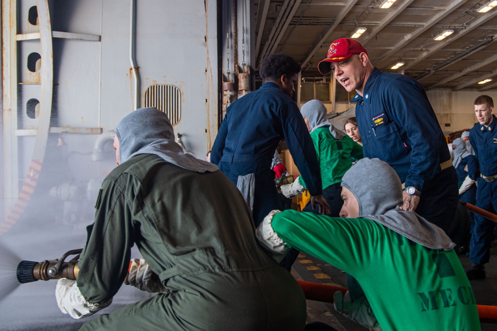 USS Ronald Reagan (CVN 76) conducts general quarters drill
