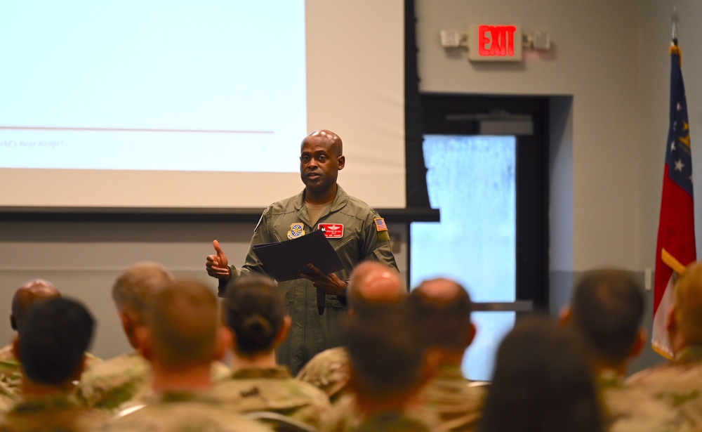 165th Airlift Wing commander conducts Town Hall meeting