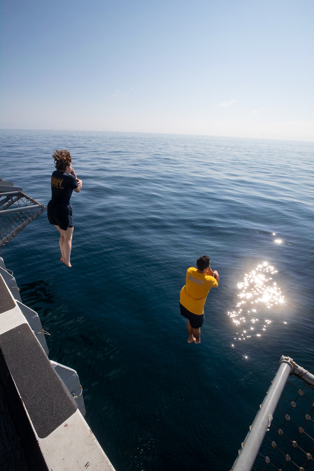 USS George Washington Conducts Swim Call