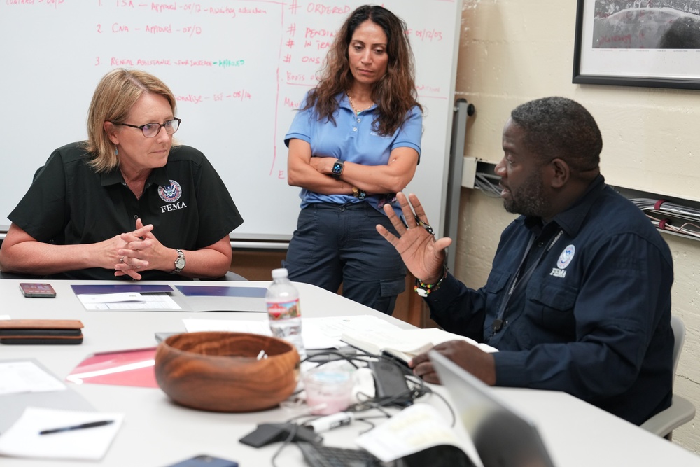 FEMA Leadership Discuss Wildfire Response at Emergency Operations Center