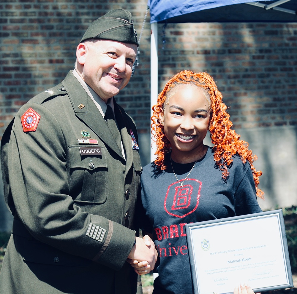 125 Years after Illinois National Guard's 8th Infantry First Deployed, Its Association Awards Scholarships to Local Youth