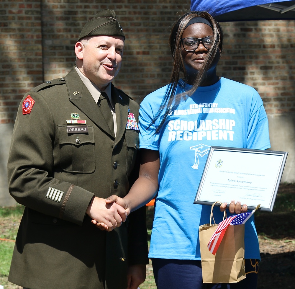 125 Years after Illinois National Guard's 8th Infantry First Deployed, Its Association Awards Scholarships to Local Youth