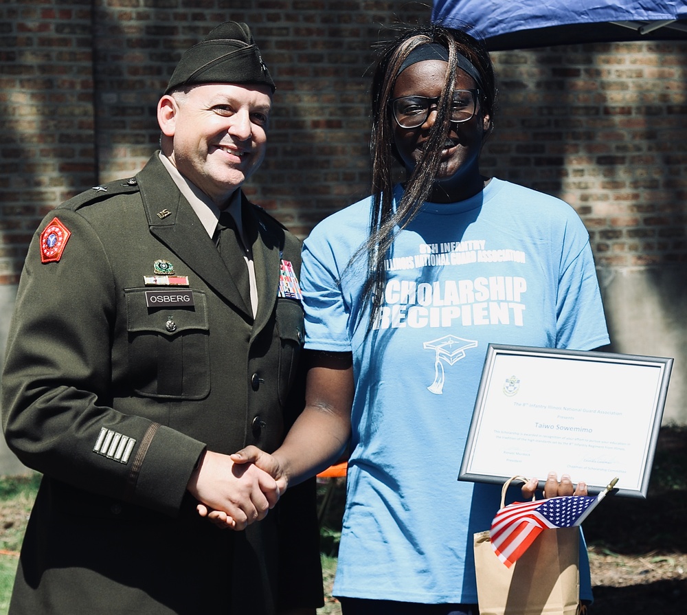 125 Years after Illinois National Guard's 8th Infantry First Deployed, Its Association Awards Scholarships to Local Youth