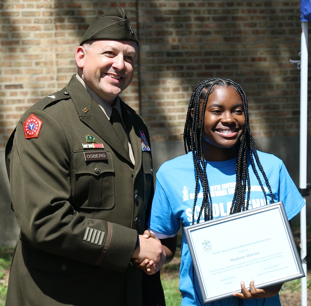 125 Years after Illinois National Guard's 8th Infantry First Deployed, Its Association Awards Scholarships to Local Youth