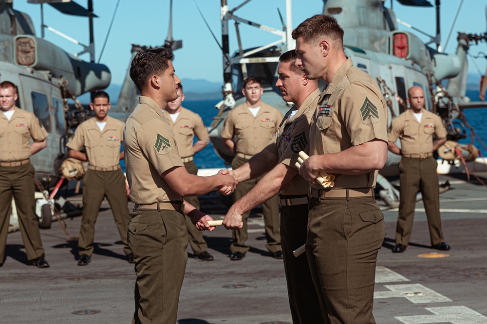 Corporal’s Course Graduation aboard USS Green Bay