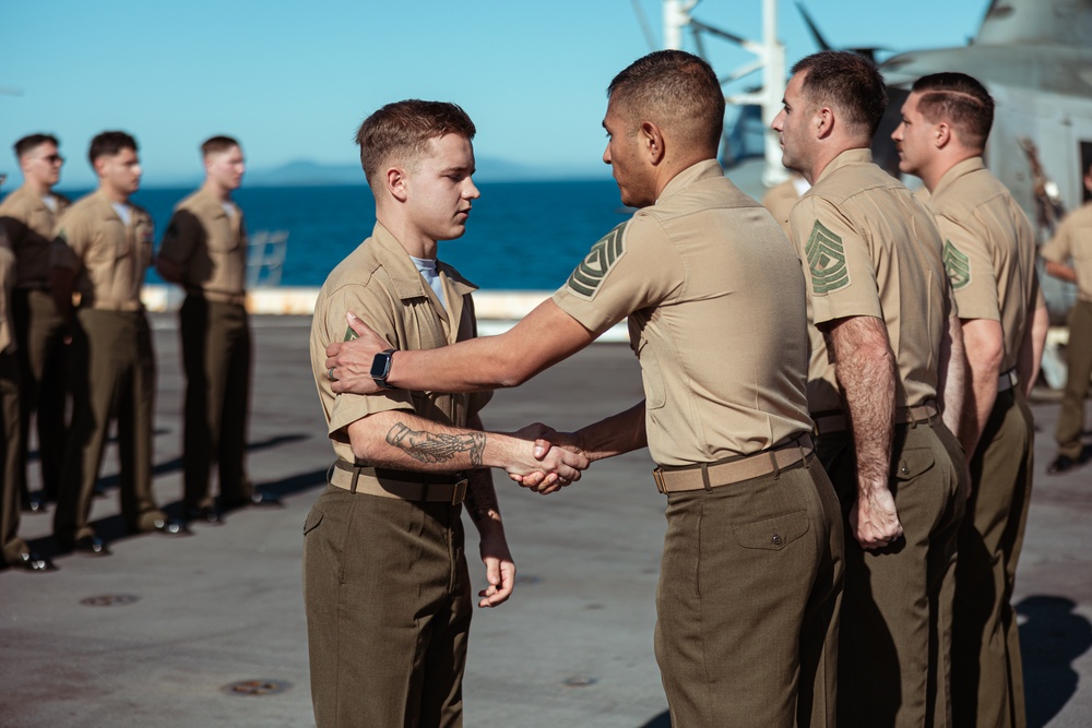 Corporal’s Course Graduation aboard USS Green Bay