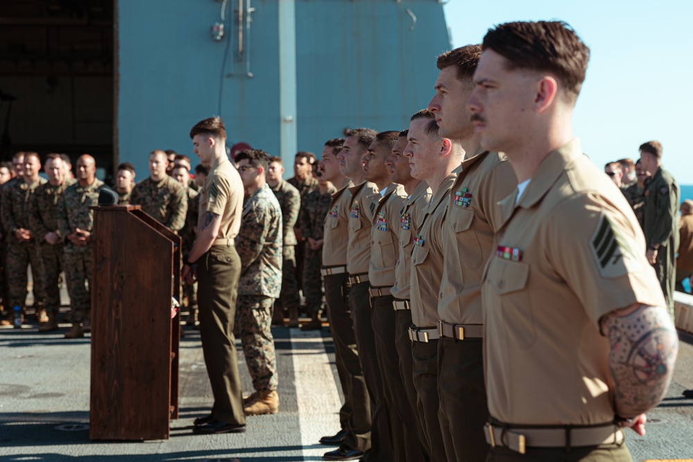 Corporal’s Course Graduation aboard USS Green Bay