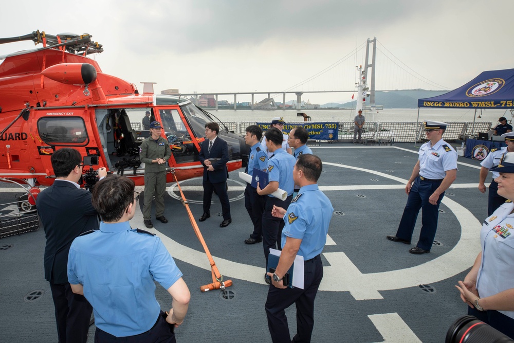 Korea Coast Guard Members Tour USCG Munro