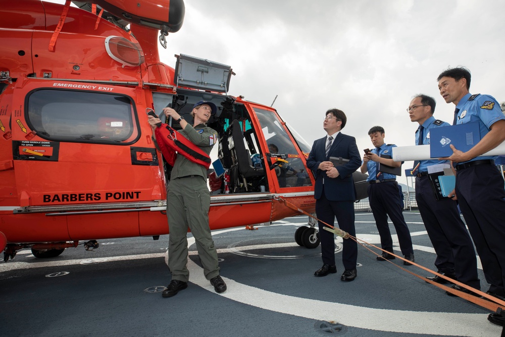 Korea Coast Guard Members Tour USCG Munro