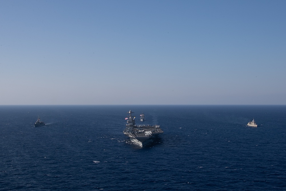 USS Gerald R. Ford steam with NATO Allies and Partners