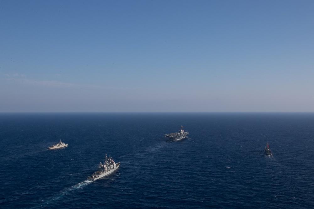 USS Gerald R. Ford steam with NATO Allies and Partners