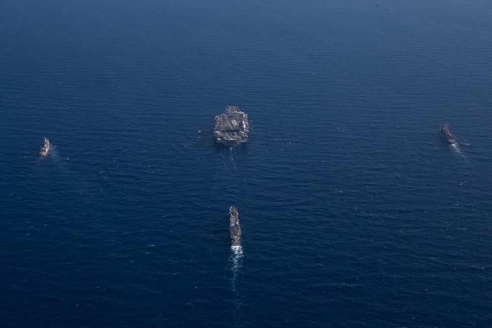 USS Gerald R. Ford steam with NATO Allies and Partners