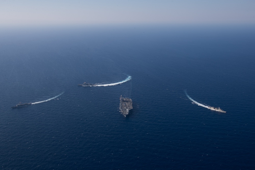 USS Gerald R. Ford steam with NATO Allies and Partners