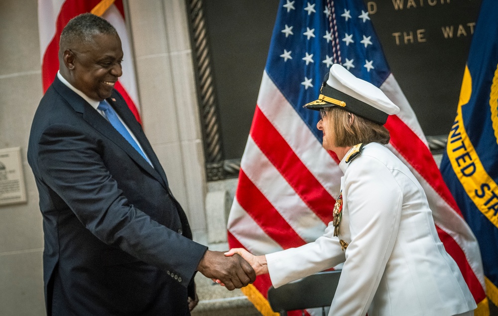 14 AUG 23 | SECDEF Provides Remarks at Chief of Naval Operations Relinquishment of Office Ceremony