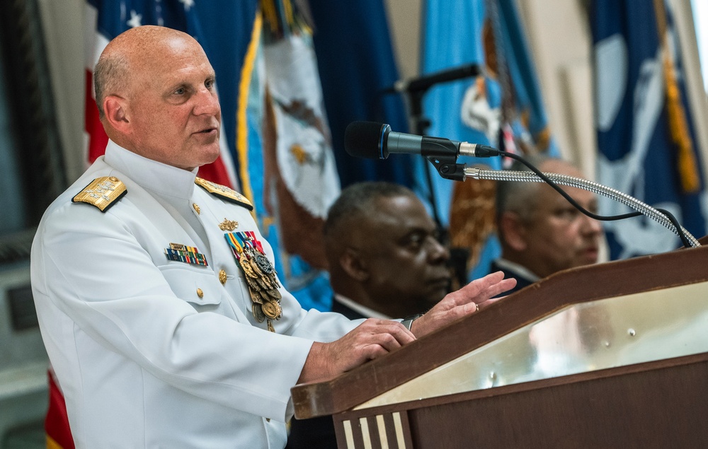 14 AUG 23 | SECDEF Provides Remarks at Chief of Naval Operations Relinquishment of Office Ceremony