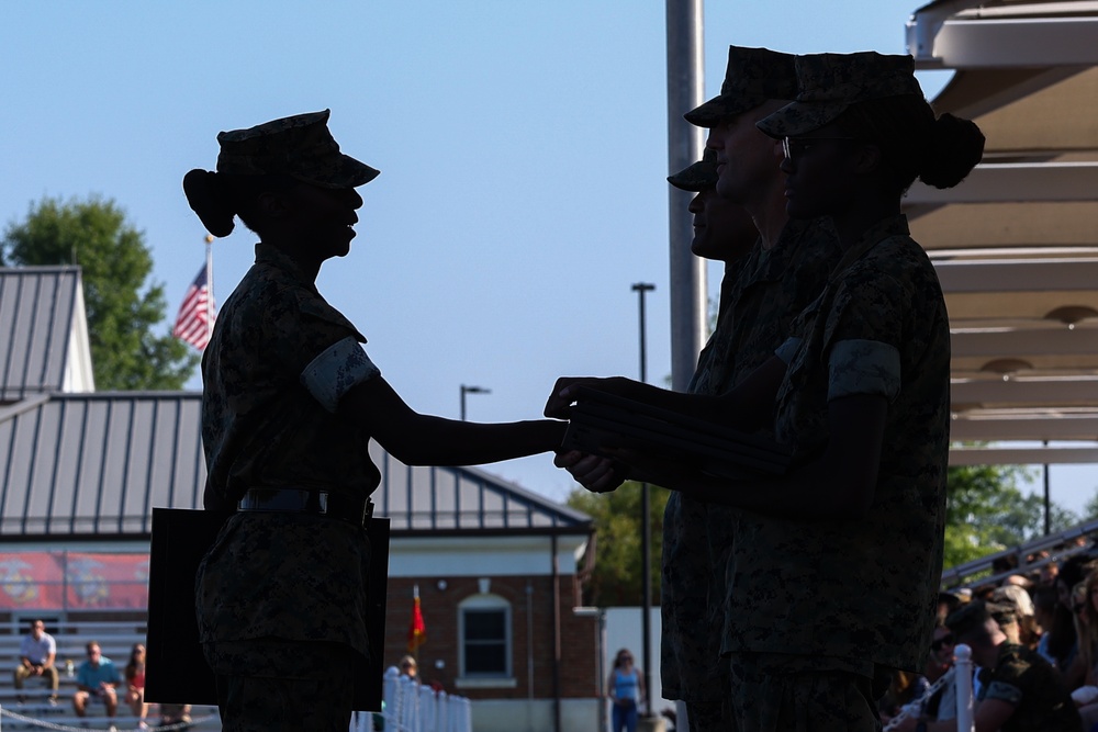 Lima Company Seniors Graduate on Officer Candidate School parade deck