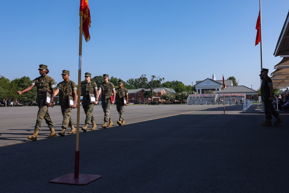 Lima Company Seniors Graduate on Officer Candidate School parade deck