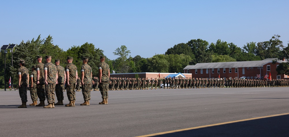 Lima Company Seniors Graduate on Officer Candidate School parade deck