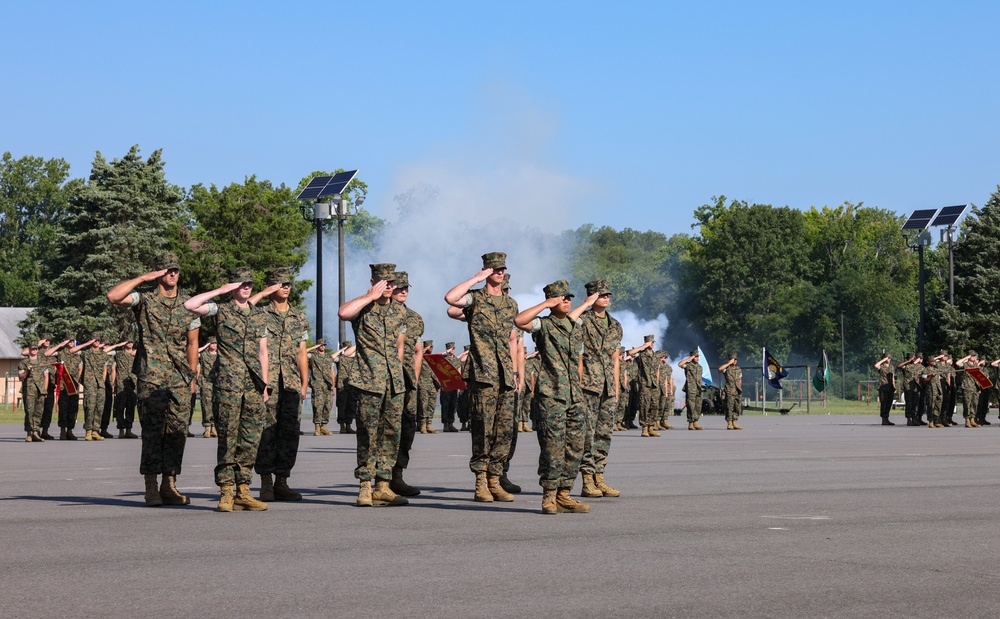 Lima Company Seniors Graduate on Officer Candidate School parade deck