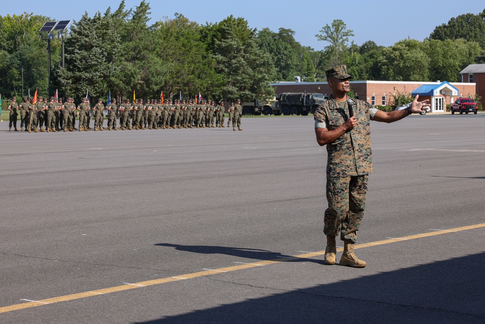 Lima Company Seniors Graduate on Officer Candidate School parade deck