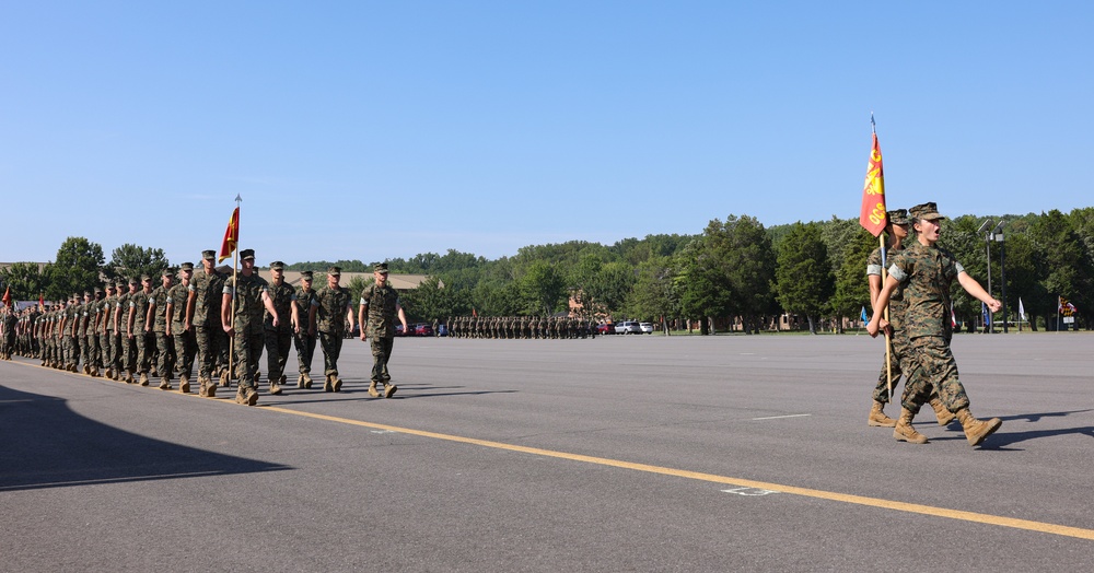 Lima Company Seniors Graduate on Officer Candidate School parade deck