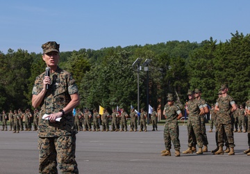 Lima Company Seniors Graduate on Officer Candidate School parade deck