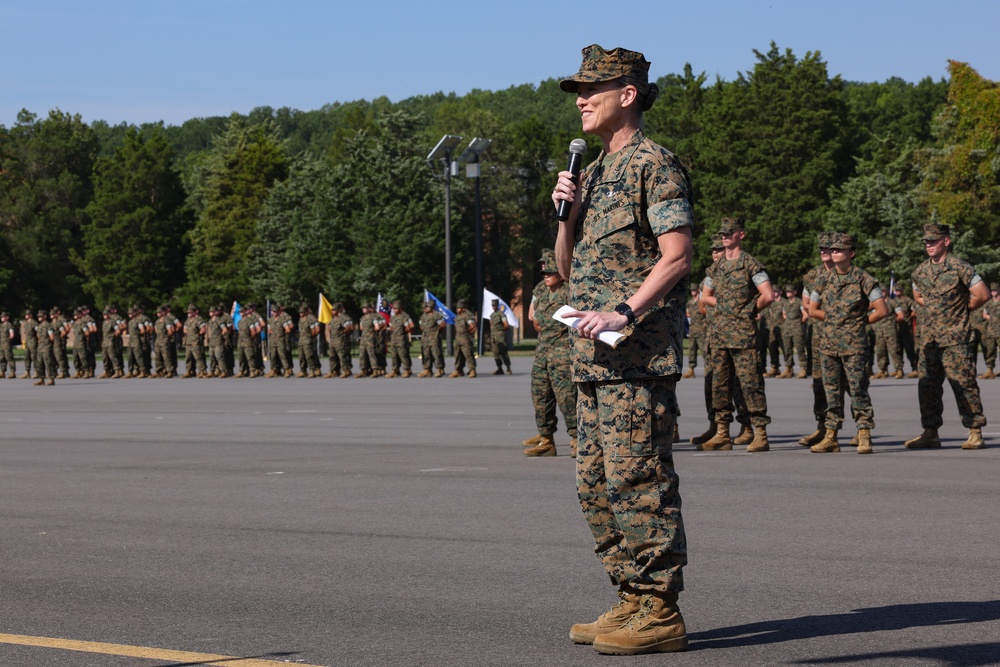 Lima Company Seniors Graduate on Officer Candidate School parade deck