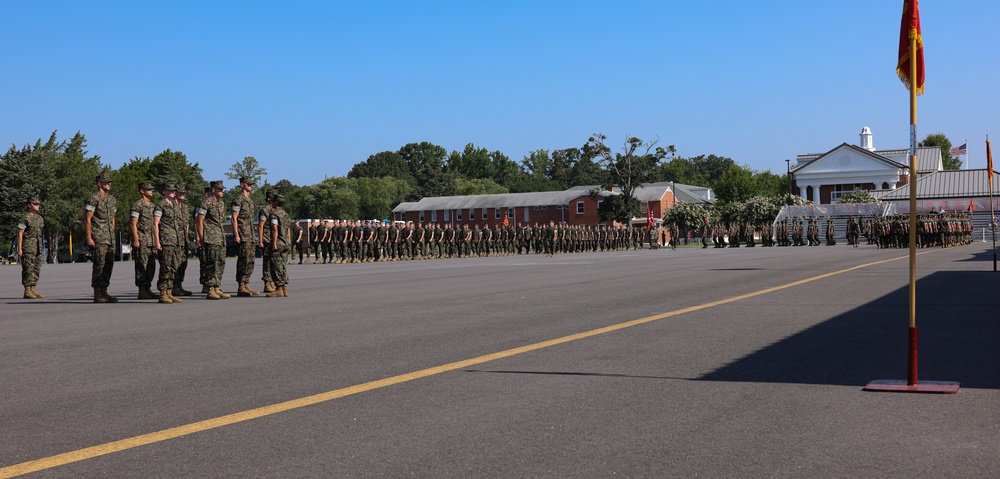 Lima Company Seniors Graduate on Officer Candidate School parade deck