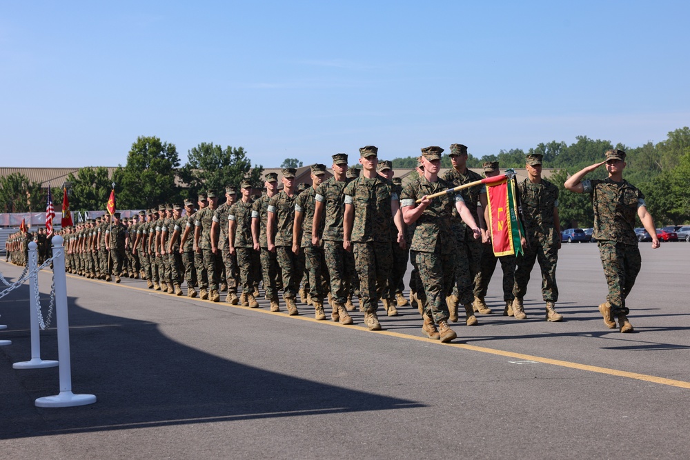 Lima Company Seniors Graduate on Officer Candidate School parade deck