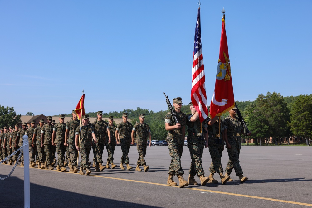 Lima Company Seniors Graduate on Officer Candidate School parade deck