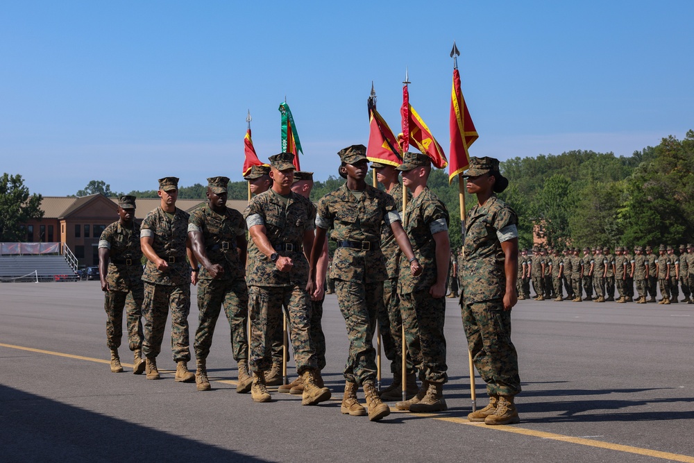 Lima Company Seniors Graduate on Officer Candidate School parade deck