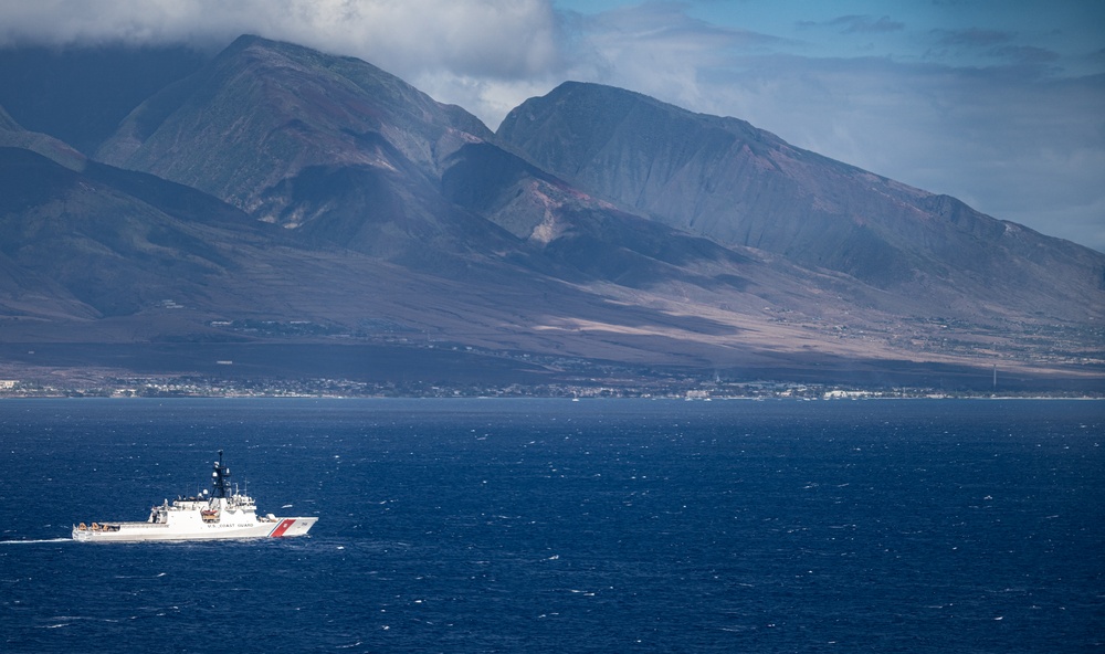 U.S. Coast Guard Cutter Kimball off the coast of Maui