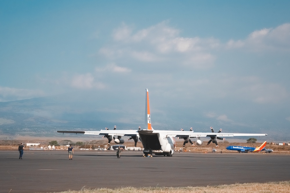 USCG C-130 on the ramp in Maui