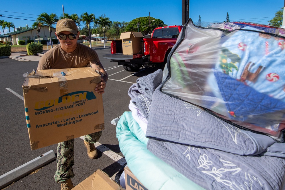 Pacific Missile Range Facility Collects Donations for Maui Wildfire Victims