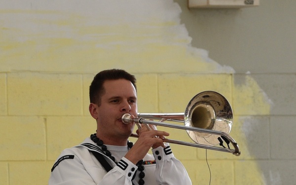 U.S. Pacific Fleet Band Blue Jacket of the Quarter Aaron Wright