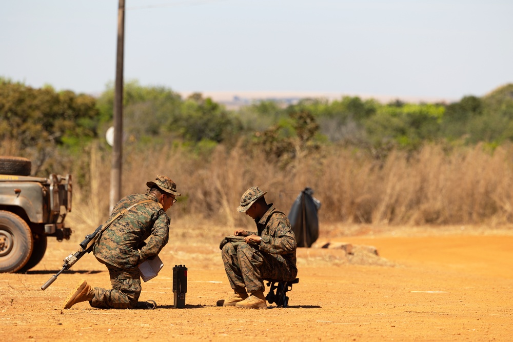 Blue Diamond Marines Conduct Radio Training at Brazilian Marine Corps Exercise Formosa