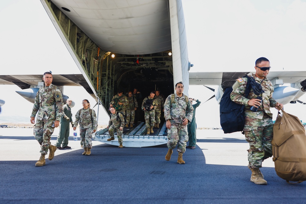 VMGR-153 provides transportation of JTF-50 personnel and equipment from Oahu to Maui