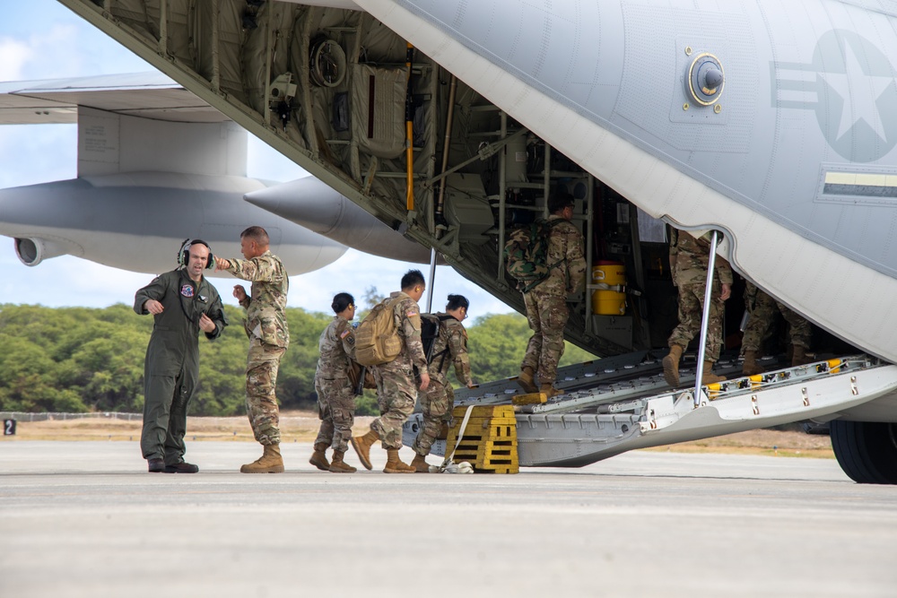 VMGR-153 provides transportation of JTF-50 personnel and equipment from Oahu to Maui