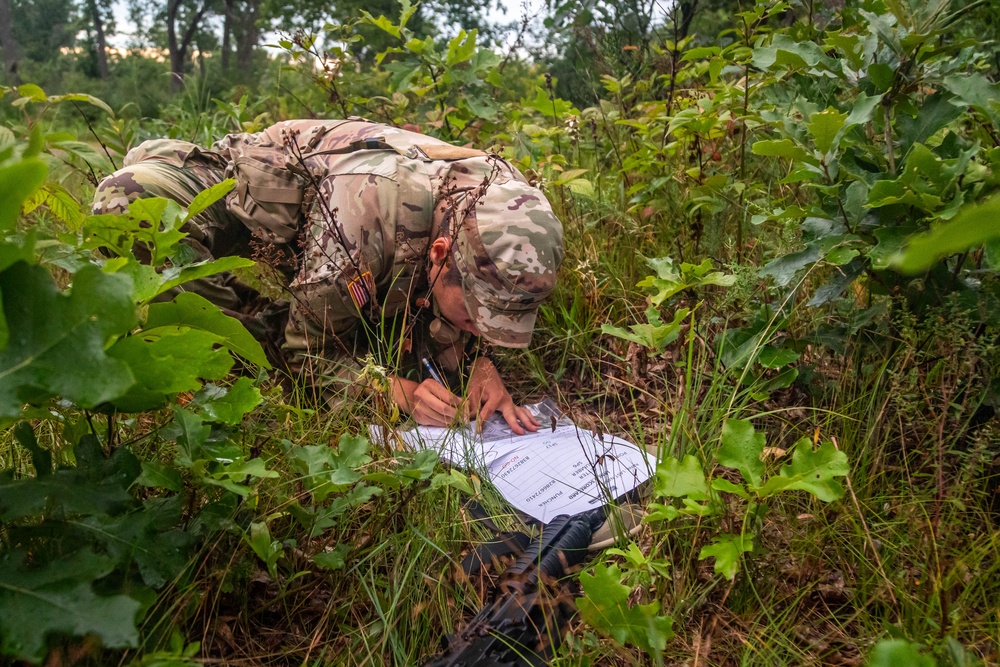 Sgt. Andrew Ralston plots his points