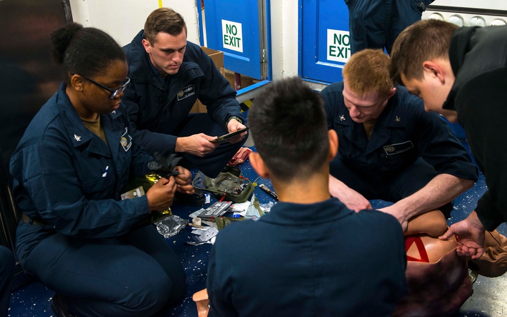 USS Mount Whitney First Aid Training